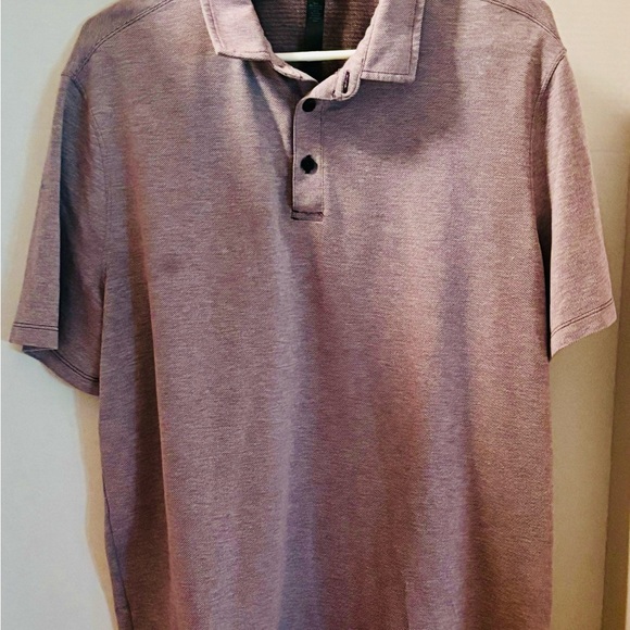 Lululemon Mens Metal Vent Tech Polo Dark Burgundy and Light Lavender - Size XL - Picture 7 of 7